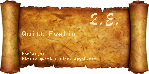 Quitt Evelin névjegykártya